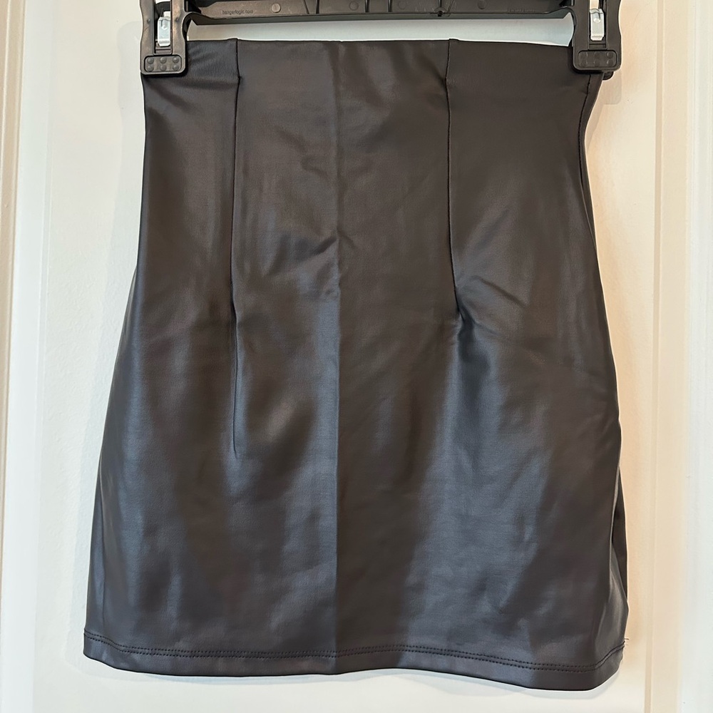 ASOS Black Faux Leather Mini Skirt size 0